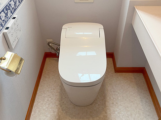 トイレリフォーム タンクレスのすっきり感はそのままに、便利機能をプラスした快適トイレ